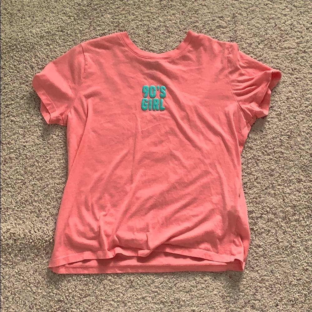 90s girl pink short sleeve shirt